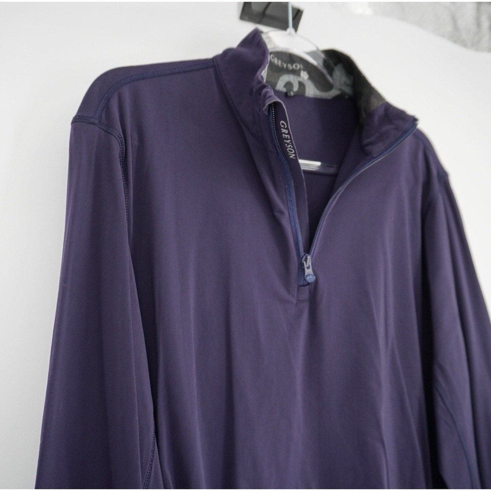 Greyson Quarter zip Lightweight Performance Pullover Men's Medium Navy